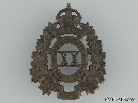 20th Infantry Battalion Other Ranks Cap Badge Obverse