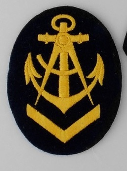 Kriegsmarine Obermaat Carpenter Insignia (embroidered) Obverse