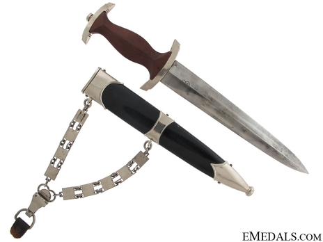 NSKK M36 Chained Service Dagger by C. Eickhorn Reverse with Scabbard