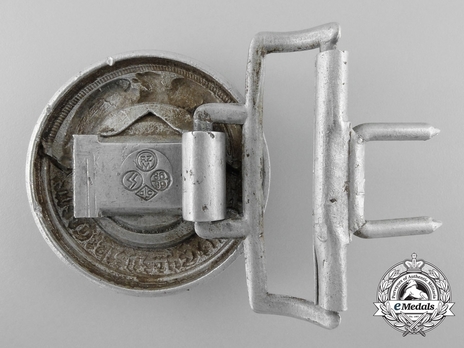Allgemeine SS Officer's Belt Buckle, by Overhoff & Cie. (aluminum) Reverse