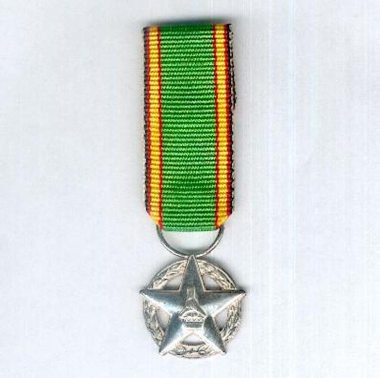 Miniature white medal member military division obv s