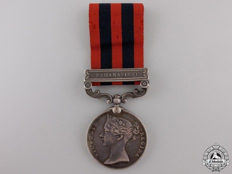Silver Medal (with "SAMANA 1891" clasp) Obverse