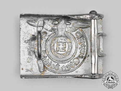 Allgemeine SS NCO/EM's Belt Buckle, by Assmann (steel) Reverse