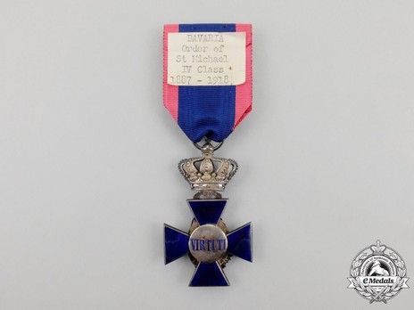 Royal Order of Merit of St. Michael, IV Class Cross (with crown) Reverse