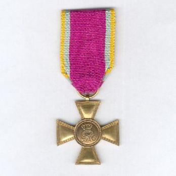 Long Service Cross for Officers for 25 Years (in silver gilt) Obverse