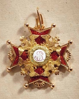 Order of Saint Stanislaus, Type I, Civil Division, III Class Cross (in gold, c. 1830) Obverse