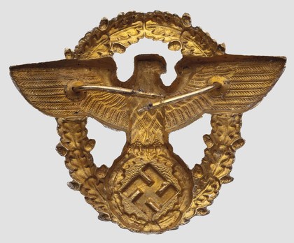 German Police General's Metal Cap Eagle Reverse