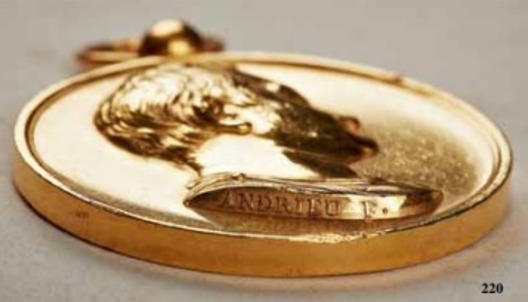 Merit Medal "MITESCVNT ASPERA SAECLA", in Gold Obverse