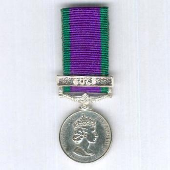 Miniature Silver Medal (with "GULF" clasp) Obverse