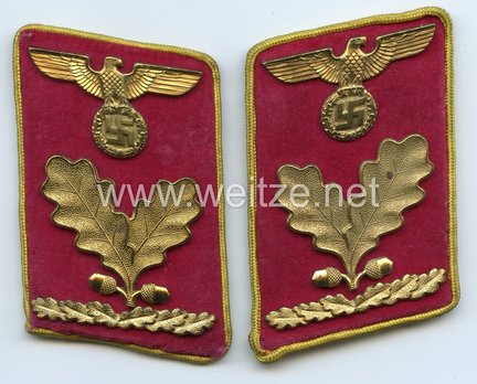 NSDAP Ober-Bereichsleiter Type IV Reich Level Collar Tabs Obverse