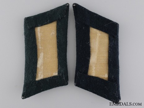 German Army Post-1936 Signals Officer Ranks Field Collar Tabs Reverse