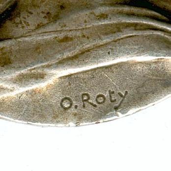 Silver Medal (for Long Service, stamped "O. ROTY," 1900-1935) Obverse Detail