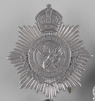 Sault Ste. Marie and Sudbury Regiment Other Ranks Cap Badge Obverse