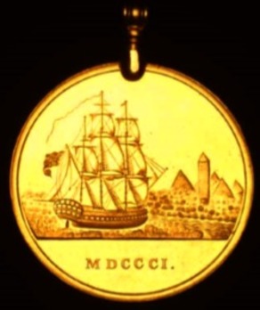Honourable East India Company's Egypt Medal, 1801, Gold Medal Reverse