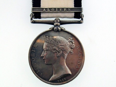Silver Medal (with "ALGIERS" clasp) Obverse