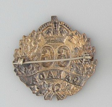 66th Infantry Battalion Other Ranks Collar Badge Reverse