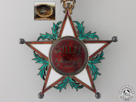 Order of Ouissan Alaouite, Type II, III Class Commander Neck Badge Obverse