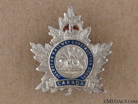 Overseas Railway Construction Corps General Service Officers Collar Badge Obverse