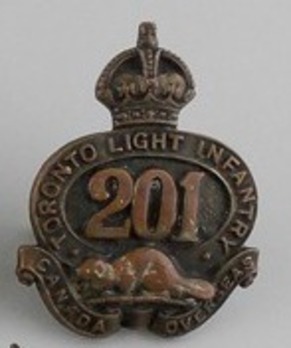201st Infantry Battalion Other Ranks Collar Badge Obverse
