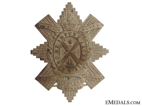 Black Watch (Royal Highland Regiment) of Canada Officers Glengarry Badge Obverse