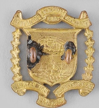 New Brunswick Regiment Officers Collar Badge Reverse