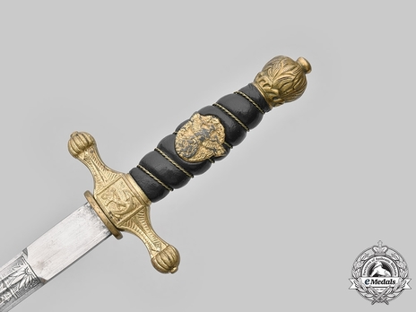German Water Protection Police Dagger (by C. Eickhorn) Obverse Grip