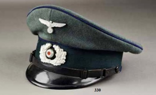 German Army Medical NCO/EM's Visor Cap Obverse