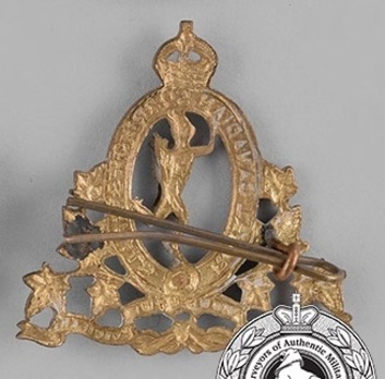 Royal Canadian Corps of Signals Other Ranks Cap Badge Reverse
