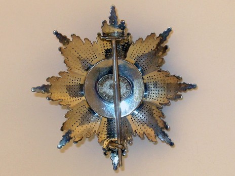 The Order of the Star of Romania, Type I, Military Division, Grand Cross Breast Star Reverse