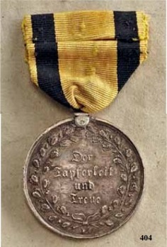 Military Merit Medal, Type I, in Silver Reverse