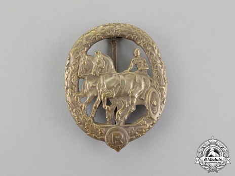 German Horse Driver's Badge, in Silver (in tombac) Obverse