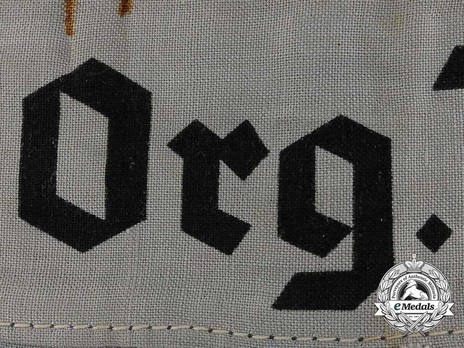 Organisation Todt NCO/EM Sleeveband Obverse Detail