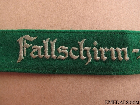 Luftwaffe Fallschirm-Jäger Rgt. 1 Cuff Title (EM version) Obverse