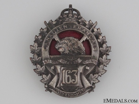 163rd Infantry Battalion Officers Cap Badge Obverse