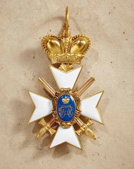 Schwarzburg Duchy Honour Cross, Military Division, I Class Honour Cross (with crown) Reverse