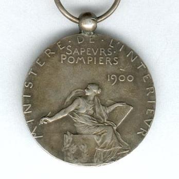 Silver Medal (for Long Service, stamped "O. ROTY," 1900-1935) Reverse
