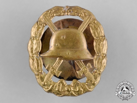 Wound Badge, in Gold (cut-out, screwback) Obverse