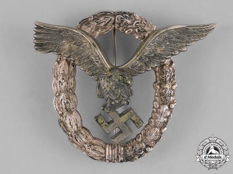 Pilot Badge, by Gebrüder Wegerhoff (in nickel-silver) Obverse