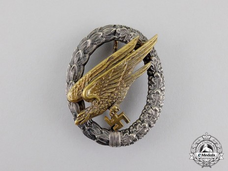 Luftwaffe Paratrooper Badge, by C. E. Juncker (in brass) Obverse