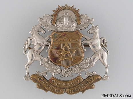 Calgary Regiment Other Ranks Cap Badge Obverse