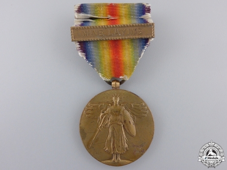 World War I Victory Medal (with Navy "MINE LAYING" clasp) Obverse