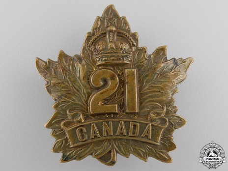 21st Infantry Battalion Other Ranks Cap Badge Obverse