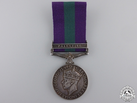 Silver Medal (with "PALESTINE” clasp) (1937-1949) Obverse