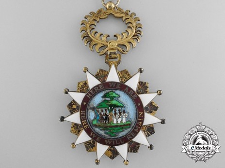 Order of the Pioneers of Liberia, Knight Commander Obverse
