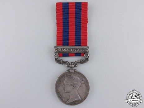 Silver Medal (with "NAGA-1879-80" clasp) Obverse