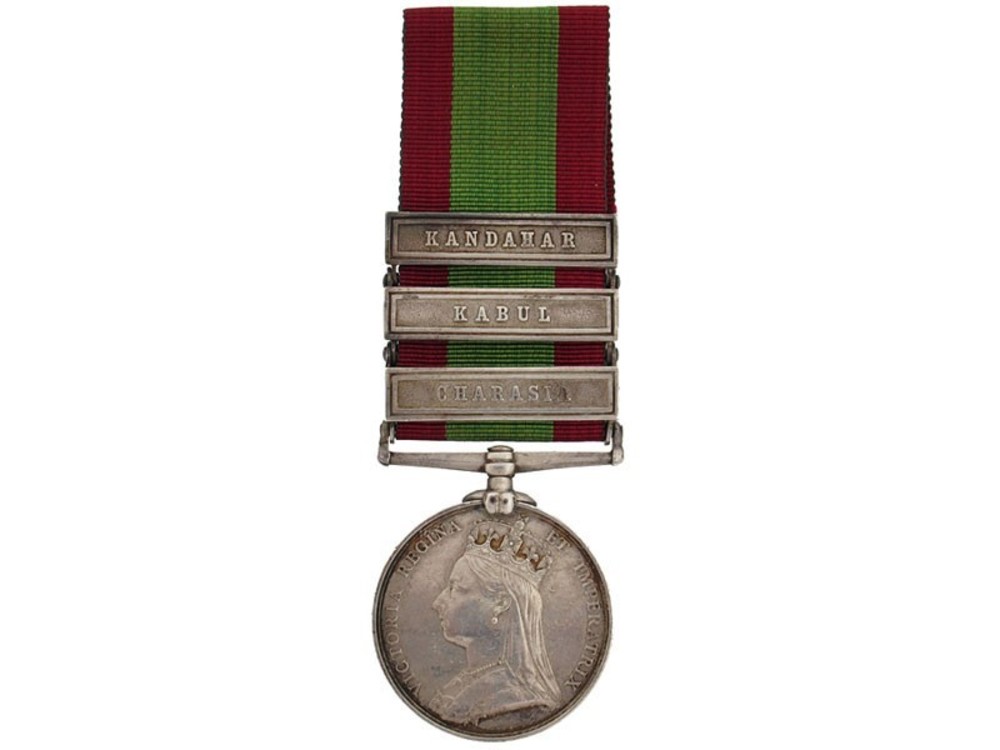 Silver medal with 3 clasps obverse