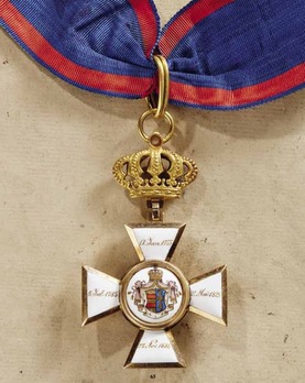 House Order of Duke Peter Friedrich Ludwig, Civil Division, Commander (with crown and diamonds) Reverse