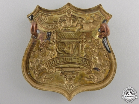 2nd Construction Battalion Other Ranks Cap Badge (Framed) Reverse