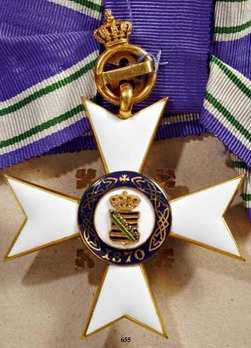 Order of Sidonia, Cross (in gold) Reverse