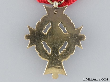 Dukely Order of Henry the Lion, I Class Merit Cross (in silver gilt) Reverse